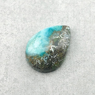 Turkus tybetański kaboszon 14x10 mm nr 220