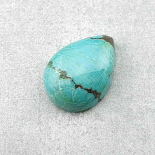 Turkus tybetański kaboszon 14x10 mm nr 224