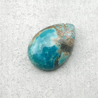 Turkus tybetański kaboszon 14x10 mm nr 225