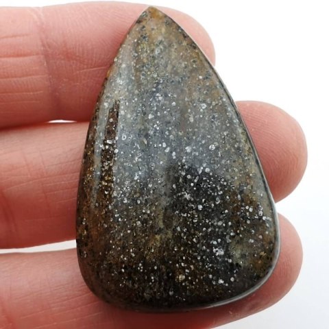 Czarny kamień słoneczny kaboszon 41x26 mm nr 12 Czarny kamień słoneczny kaboszon 41x26 mm nr 12