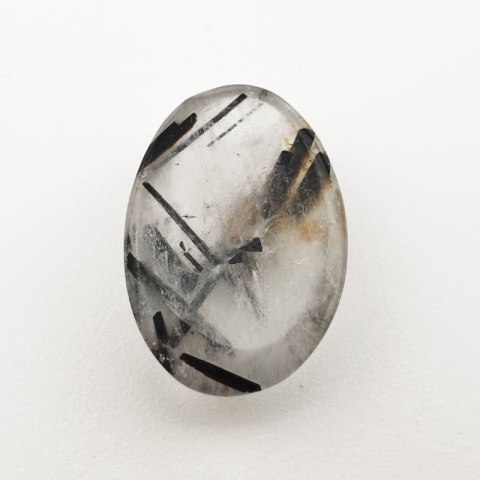 Quartz with tourmaline cabochon 27x18 mm no 57 Quartz with tourmaline cabochon 27x18 mm no 57
