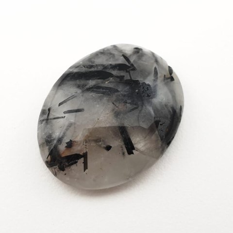 Quartz with tourmaline cabochon 27x21 mm no. 50 Quartz with tourmaline cabochon 27x21 mm no. 50