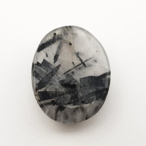 Quartz with tourmaline cabochon 27x21 mm no. 50 Quartz with tourmaline cabochon 27x21 mm no. 50