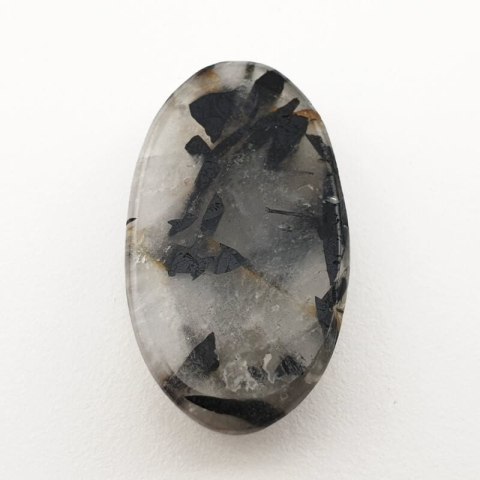 Quartz with tourmaline cabochon 32x18 mm no 53 Quartz with tourmaline cabochon 32x18 mm no 53