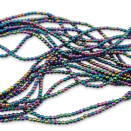 Hematyt multicolor kula 2 mm sznur