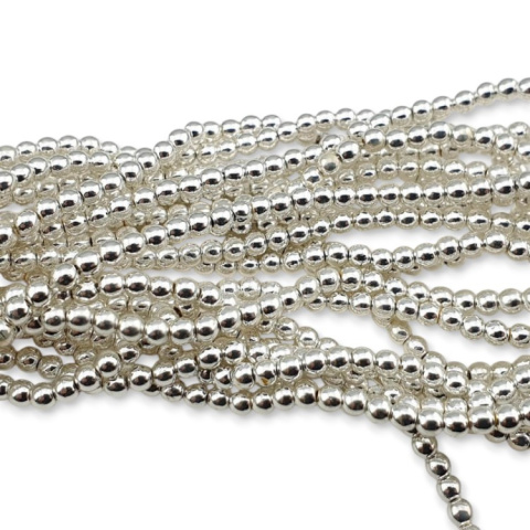 Hematite platinum ball 3 mm strand Hematite platinum ball 3 mm strand