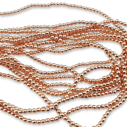 Hematyt rose gold kula 2 mm sznur