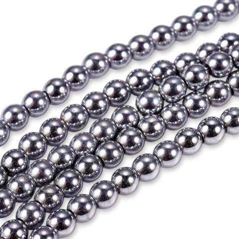 Hematite silver ball 3 mm strand Hematite silver ball 3 mm strand