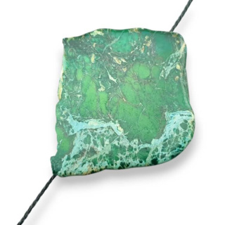 Jaspis cesarski plaster z dziurką 27x26 mm nr 351
