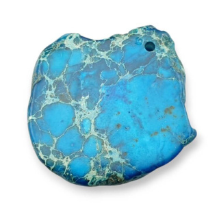 Jaspis cesarski plaster z dziurką 29x29 mm nr 406