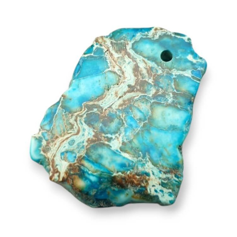 Imperial jasper slice with hole 31x24 mm no. 405 Imperial jasper slice with hole 31x24 mm no. 405