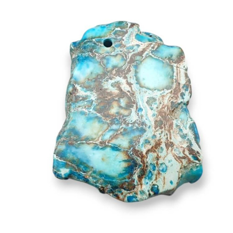 Imperial jasper slice with hole 31x24 mm no. 405 Imperial jasper slice with hole 31x24 mm no. 405