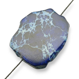 Jaspis cesarski plaster z dziurką 32x26 mm nr 252