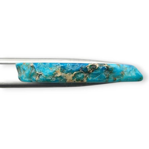 Jasper imperial slice with hole 32x30 mm no. 411 Jasper imperial slice with hole 32x30 mm no. 411