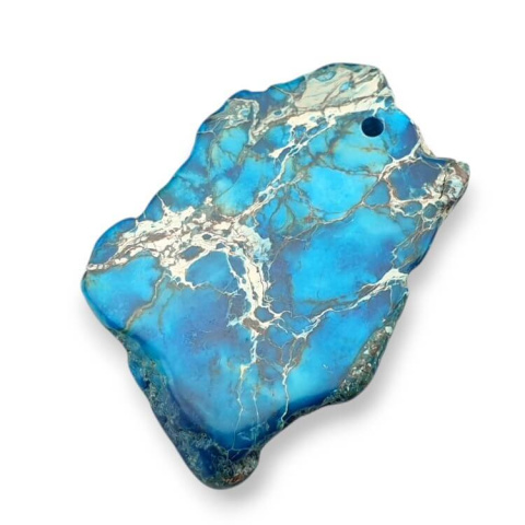 Imperial jasper slice with hole 33x24 mm no. 394 Imperial jasper slice with hole 33x24 mm no. 394