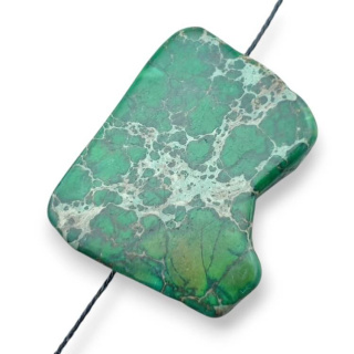 Jaspis cesarski plaster z dziurką 33x28 mm nr 345