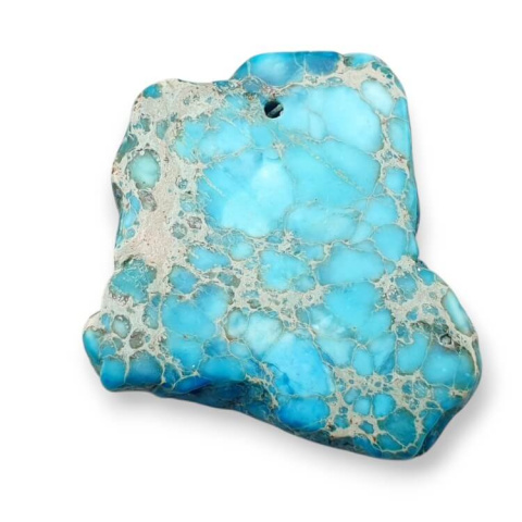 Imperial jasper slice with hole 34x31 mm no 396 Imperial jasper slice with hole 34x31 mm no 396