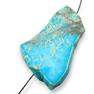 Jaspis cesarski plaster z dziurką 35x27 mm nr 167