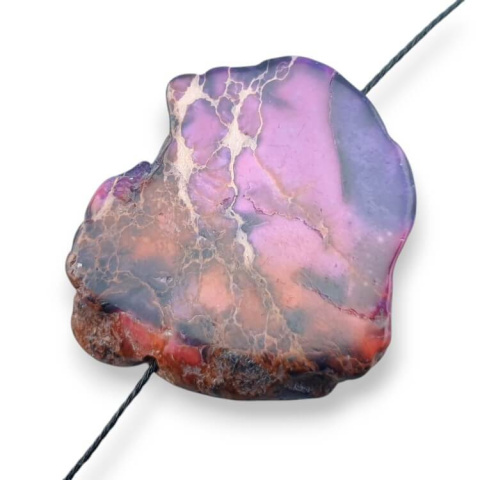 Imperial jasper slice with hole 35x31 mm no. 305 Imperial jasper slice with hole 35x31 mm no. 305