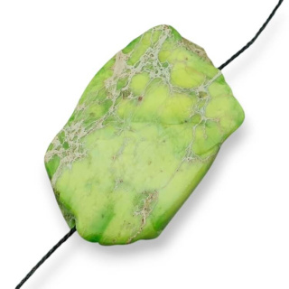 Jaspis cesarski plaster z dziurką 36x23 mm nr 213