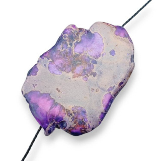 Jaspis cesarski plaster z dziurką 36x24 mm nr 313