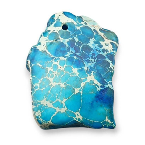 Imperial jasper slice with hole 36x26 mm no. 374 Imperial jasper slice with hole 36x26 mm no. 374