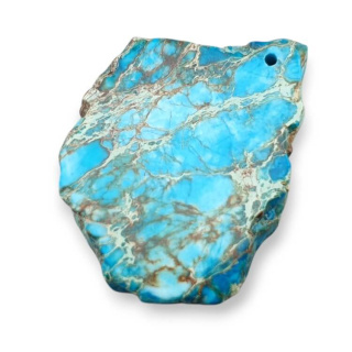 Jaspis cesarski plaster z dziurką 36x27 mm nr 403