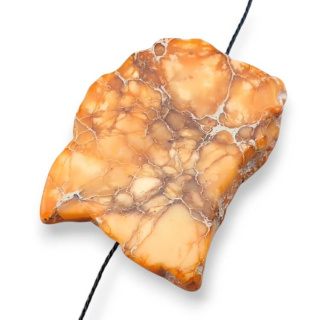 Jaspis cesarski plaster z dziurką 36x29 mm nr 163