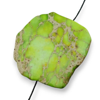 Jaspis cesarski plaster z dziurką 36x34 mm nr 227