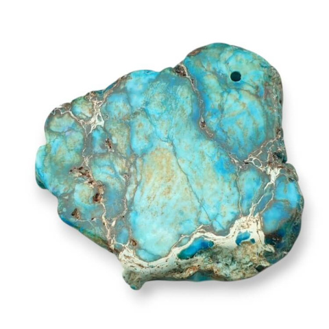 Jasper imperial slice with hole 36x36 mm no. 372 Jasper imperial slice with hole 36x36 mm no. 372