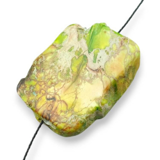 Jaspis cesarski plaster z dziurką 37x29 mm nr 205