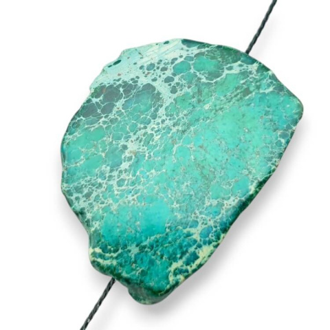 Imperial jasper slice with hole 37x29 mm no. 323 Imperial jasper slice with hole 37x29 mm no. 323