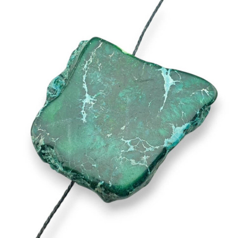 Imperial jasper slice with hole 37x29 mm no. 348 Imperial jasper slice with hole 37x29 mm no. 348
