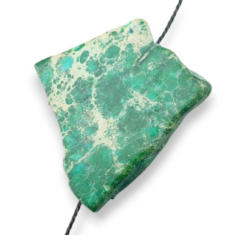 Imperial jasper slice with hole 37x30 mm no 352 Imperial jasper slice with hole 37x30 mm no 352