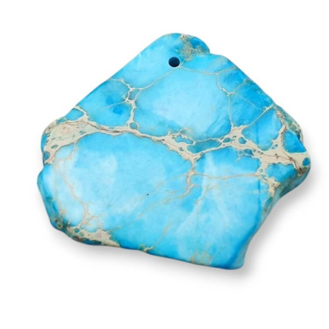Jaspis cesarski plaster z dziurką 37x33 mm nr 367 Jaspis cesarski plaster z dziurką 37x33 mm nr 367