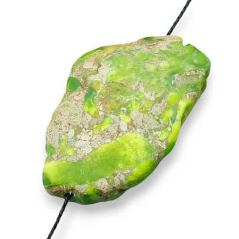 Imperial jasper slice with hole 38x25 mm no 225 Imperial jasper slice with hole 38x25 mm no 225