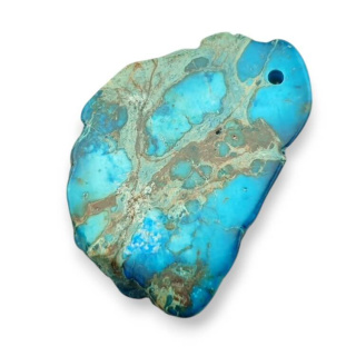 Jaspis cesarski plaster z dziurką 38x26 mm nr 381