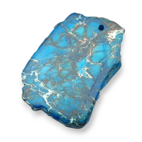 Imperial jasper slice with hole 38x27 mm no 360 Imperial jasper slice with hole 38x27 mm no 360
