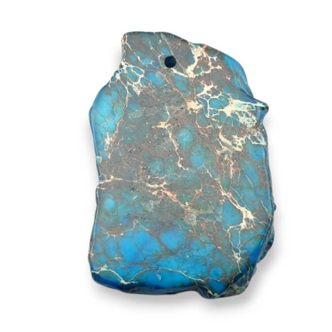 Imperial jasper slice with hole 38x27 mm no 360 Imperial jasper slice with hole 38x27 mm no 360