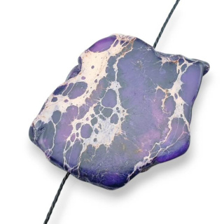 Jaspis cesarski plaster z dziurką 38x28 mm nr 288