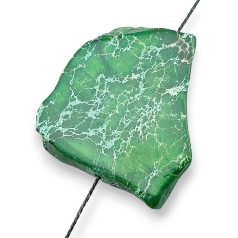 Imperial jasper slice with hole 38x31 mm no. 340 Imperial jasper slice with hole 38x31 mm no. 340