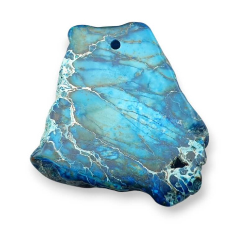 Imperial jasper slice with hole 38x32 mm no. 395 Imperial jasper slice with hole 38x32 mm no. 395