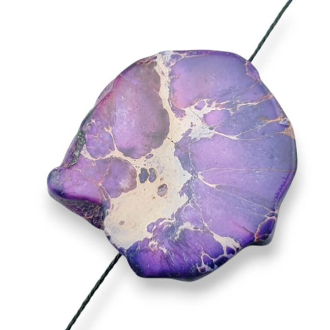 Imperial jasper slice with hole 38x34 mm no 284 Imperial jasper slice with hole 38x34 mm no 284