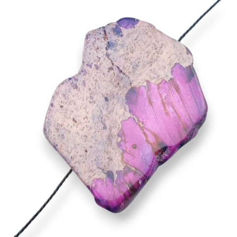 Imperial jasper slice with hole 38x34 mm No. 310 Imperial jasper slice with hole 38x34 mm No. 310