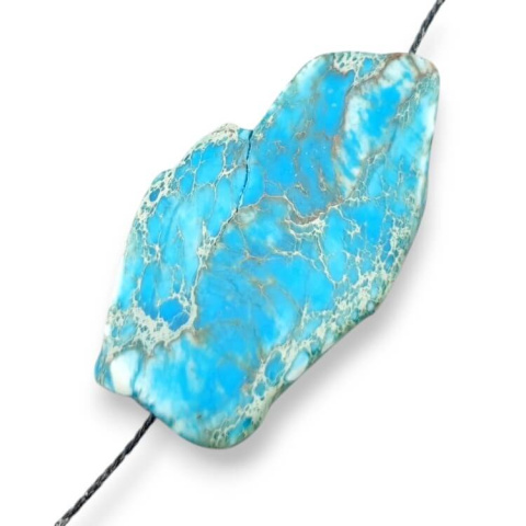 Imperial jasper slice with hole 39x21 mm no 175 Imperial jasper slice with hole 39x21 mm no 175