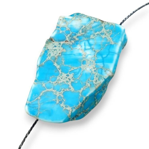 Imperial jasper slice with hole 39x23 mm no 171 Imperial jasper slice with hole 39x23 mm no 171