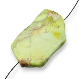 Imperial jasper slice with hole 39x25 mm no 223