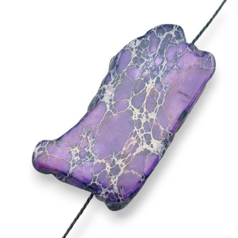 Imperial jasper slice with hole 40x21 mm no 312 Imperial jasper slice with hole 40x21 mm no 312