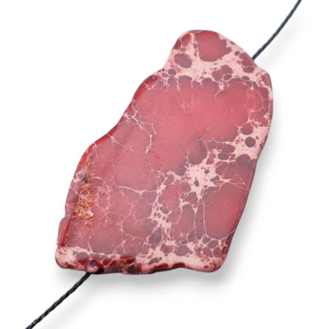 Imperial jasper slice with hole 40x23 mm no 161 Imperial jasper slice with hole 40x23 mm no 161
