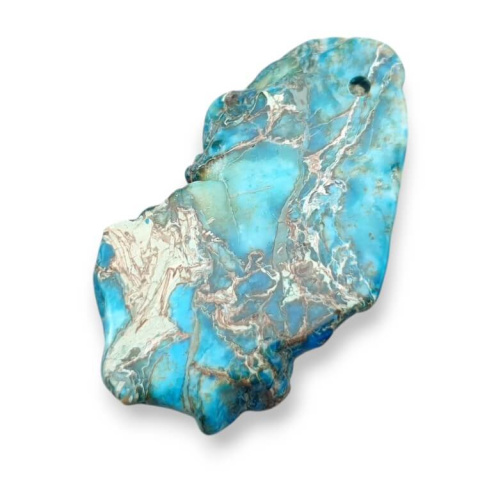 Imperial jasper slice with hole 40x23 mm no 362 Imperial jasper slice with hole 40x23 mm no 362